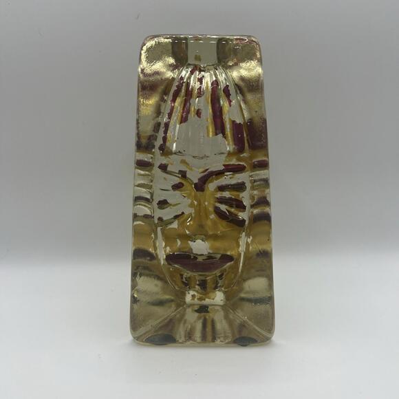 Kosta Boda Sea Glas Bruk Maoi Tiki Sculpture Painted Glass Paperweight Renate - Picture 1 of 9